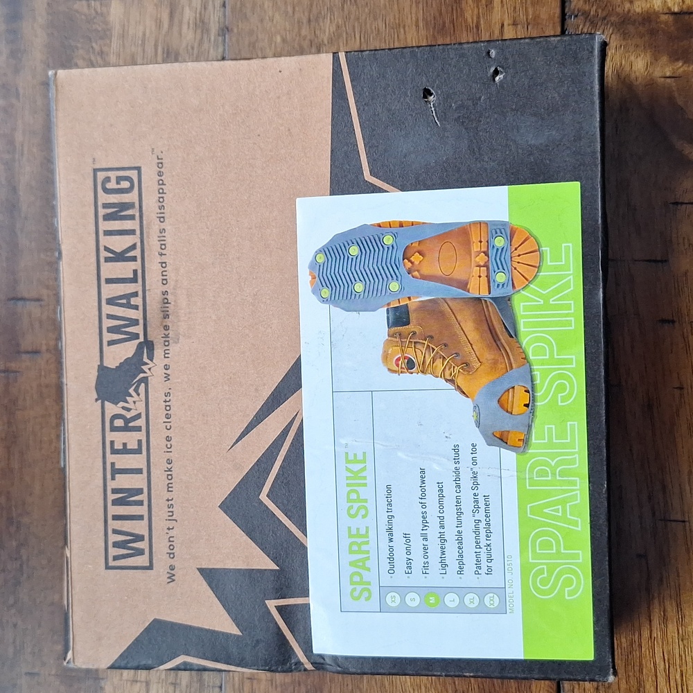 Winter walking spare spike ice cleats, M